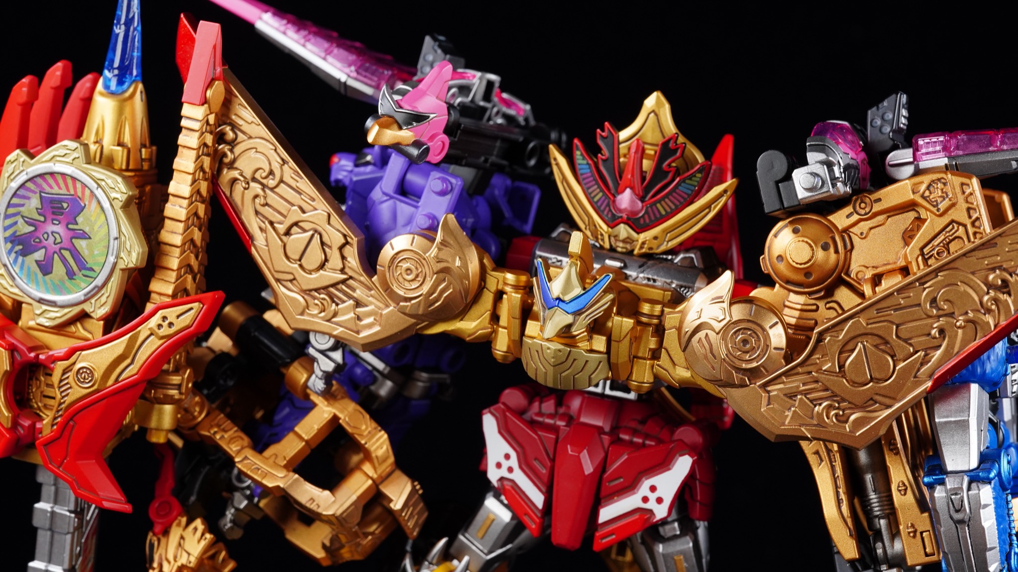 ミニプラ・虎龍攻神&オミコシフェニックス】改修＆塗装済み完成